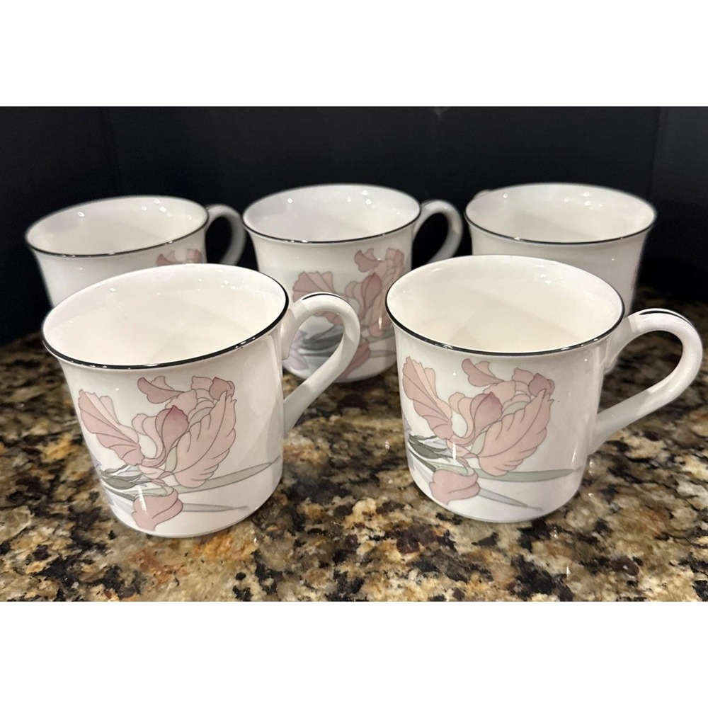 New Decade By Noritake Cafe Du Soir Coffee Cup Mug Only Set Of 5 Japan Vintage